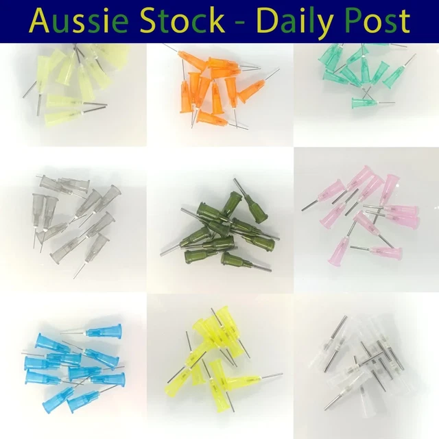100x 14G 15G 16G 18G 19G 20G 21G 23G 25G 27G Dispensing Needle Tips S/S Glue Dis