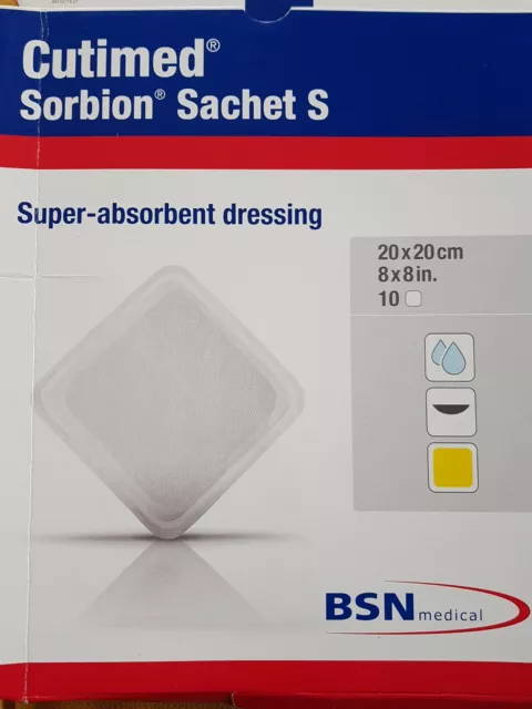 Cutimed Sorbion Sachets S Pansements 20cm x 20cm Lot de 2 x 10 unités neufs