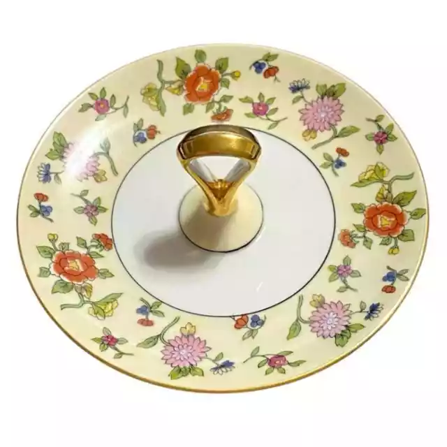 Vintage Noritake Hand Painted Floral Handle Serving Plate Circa 1918