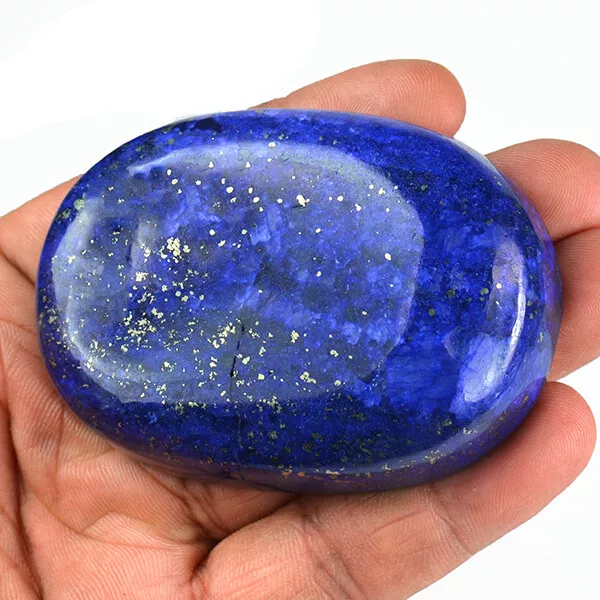 Haut Bijou 816 CT Naturel Or Flocons Bleu Lapis Lazuli Ovale Cabochon Gemme 2