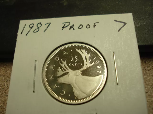 PROOF - 1987 - Brilliant Uncirculated - Canada quarter - Canadian 25 cent