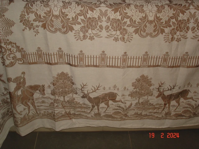 Abat-jour en tissu vintage chasse à courre