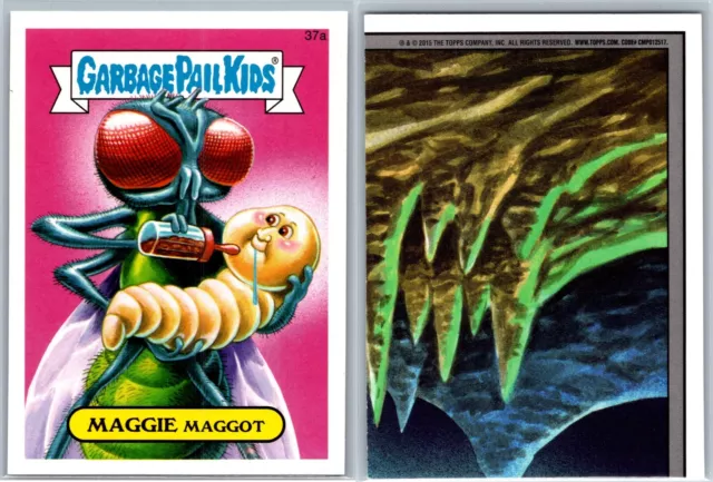 2015 Topps Garbage Pail Kids GPK Series 1 Card MAGGIE Maggot 37a