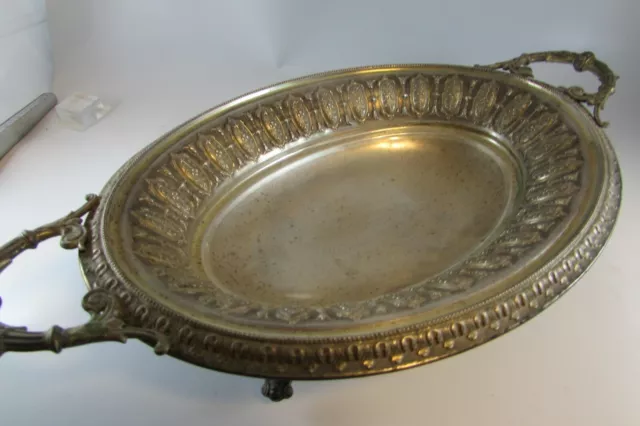 Stunning Antique ORNATE GERMAN 800 solid SILVER NOUVEAU BOWL BASKET 300g