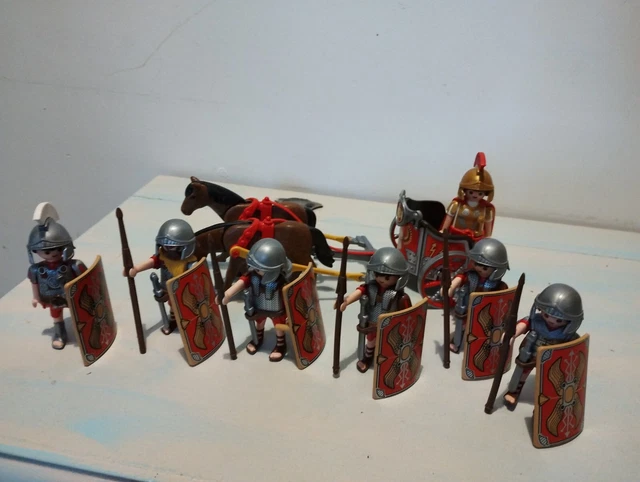 PLAYMOBIL 4274 CHAR soldat romain à quatre chevaux 2005 - Ensemble