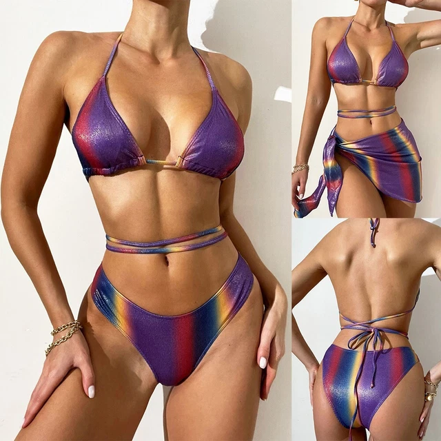 Costume da bagno donna pantaloncini vacanza spiaggia costume da spiaggia bikini nuoto confortevole