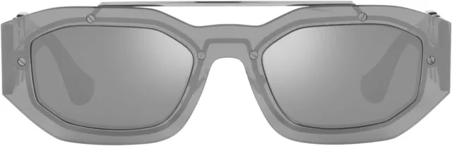 VERSACE VE2235 10016G 51mm Transparent Grey Silver Grey Mirror Men's Sunglasses 3