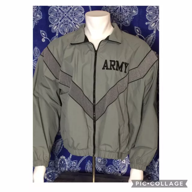US Army IPFU PT Zip Jacket USGI Digital Reflective Windbreaker Large/short