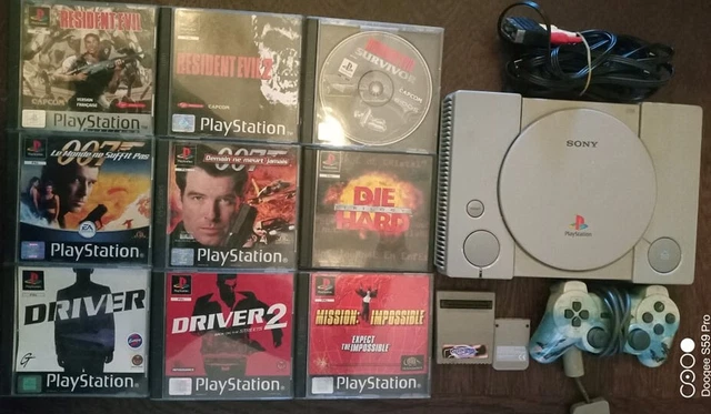 Playstation 1 PS1 HS + Lot de jeux FR complet Resident evil 1 et 2, Driver...