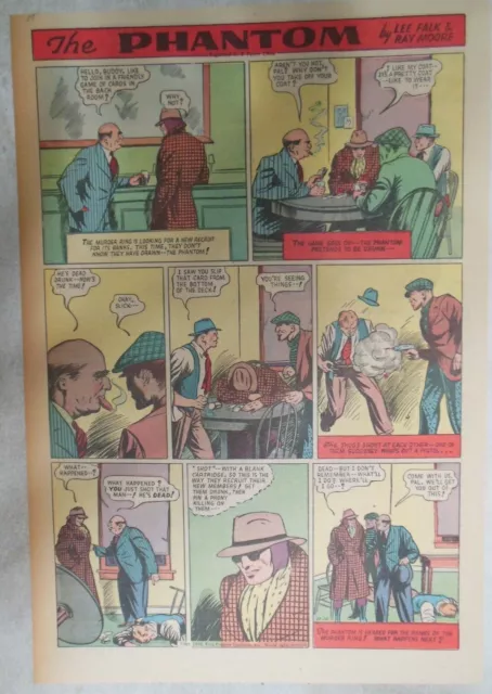"The Phantom" Sunday Page by Lee Falk from 11/10/1940 Rare Tabloid Format