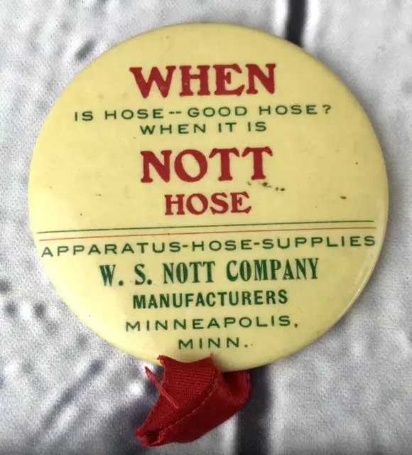 Antique Vtg Advertising Pocket Mirror W.S. Nott Company Minneapolis MN Celluloid