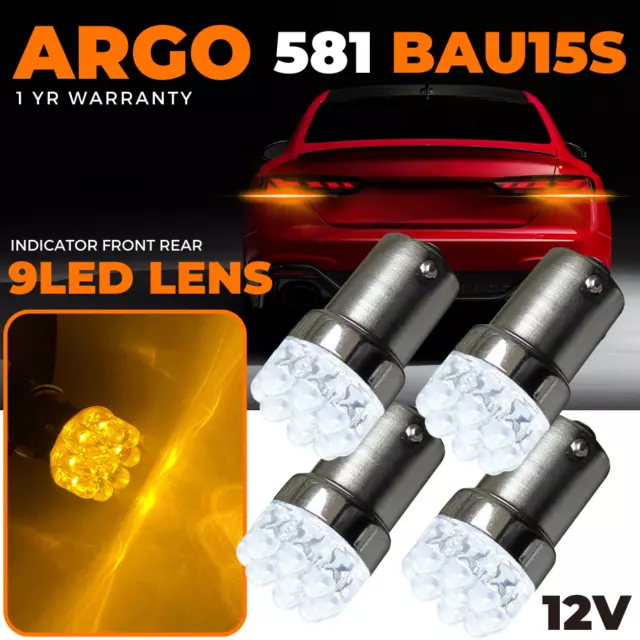 581 Py21w Indicator Amber Bau15s Led Light Bulbs Yellow Signal 1156 Car Bulb 12v