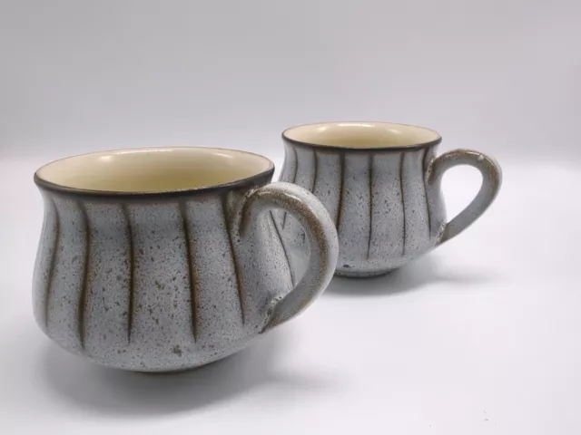 Denby Studio Tea Cups x  2 Glazed blue spares replacements