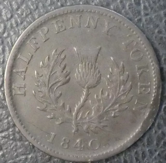 Province of Nova Scotia 1840 Half Penny Canadian Colonial Token
