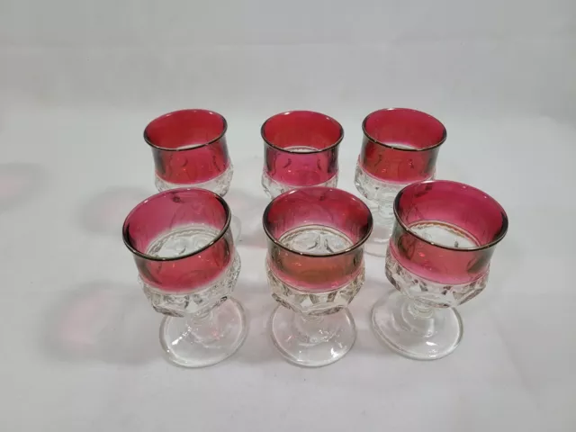 Ruby Red 1960s Kings Crown Glassware Set