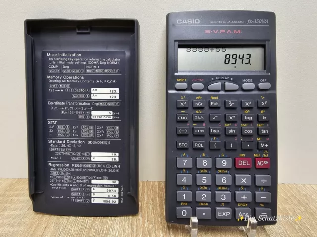 Casio fx- 350WA 🧮 Taschenrechner / Schule / Studium / Calculator *funktioniert*