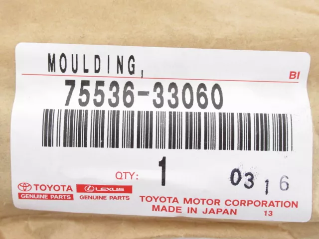Genuine OEM Toyota 75536-33060 Driver Side Windshield Molding Trim