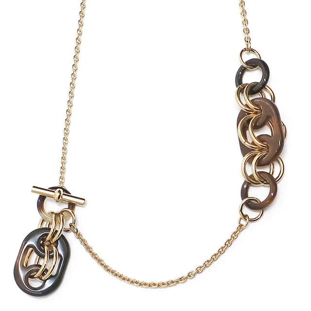 Sakae Hermes Buffalo Horn Necklace Chain Gd Metal Fittings Accessory Accessories Sakae Hermes Buffalo Horn Necklace Chain Gd Metal Fittings Accessory Accessories