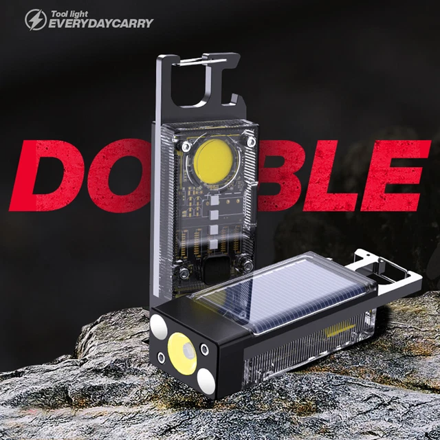 LED COB Work Light 500LM Solar Type-C USB Rechargeable Camping Light 500mAh 2