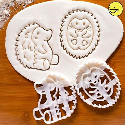 Set of 2 Hedgehog cookie cutters | Cute animal baby shower party woodland forest