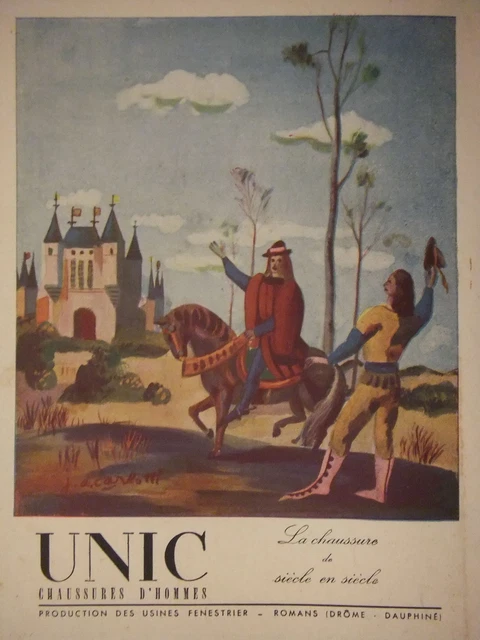Publicité 1943 Chaussures D'hommes Unic La Chaussure De Siècle En Siècle