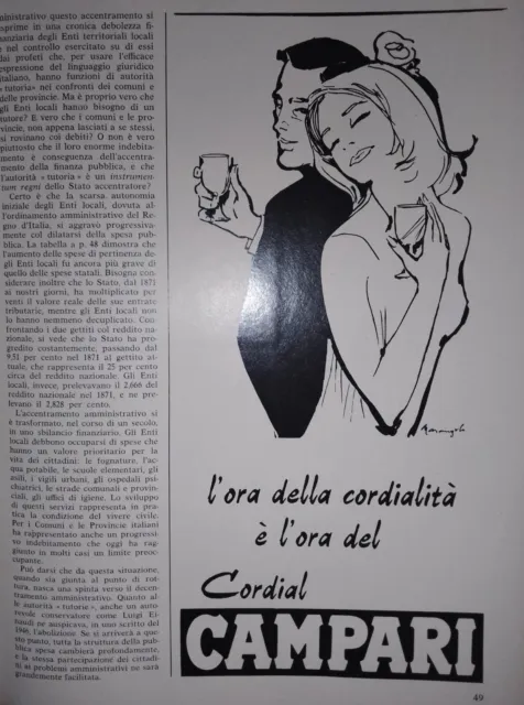 Campari Cordial Marangolo - Pubblicità cm 27x21 ca come foto- anno 1964 - pan27