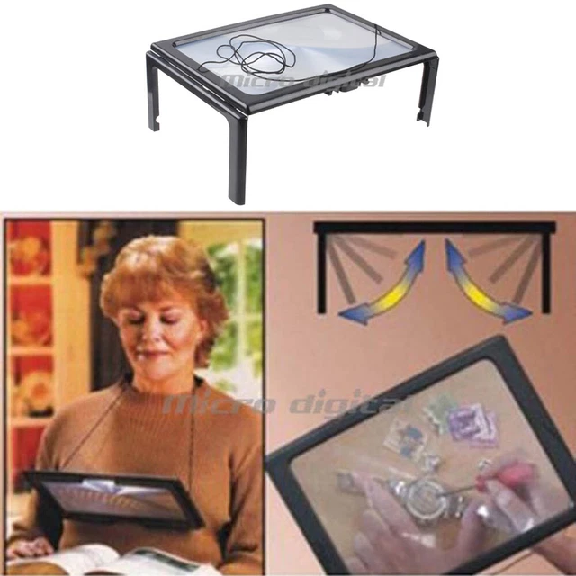 Desk Foldable Type Magnifying Glass Magnifier with LED light For Reading