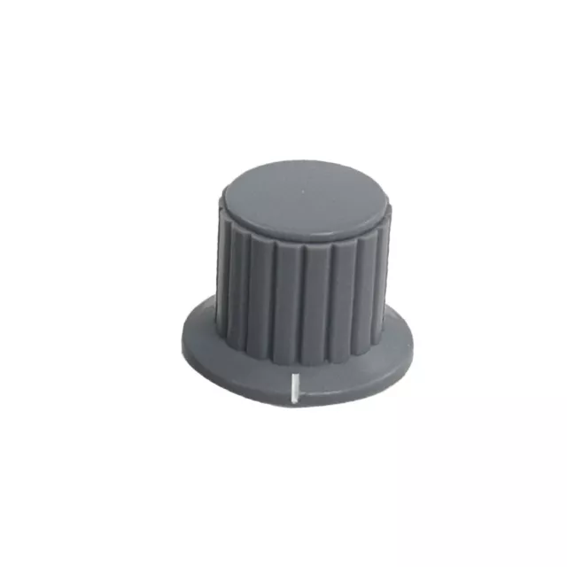 1 Pcs Gray Ribbed Grip 6mm Split Shaft Potentiometer Control Knobs