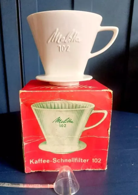 Melitta Kaffeefilter 102 Elfenbein Karton + Löffel 3 Löcher  60er Pour-over