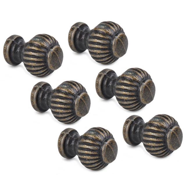 6Pcs Lantern Antique Brass Jewelry Box Drawer Cabinet Cupboard Knob Pull Handle