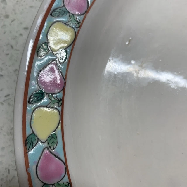 ANTIQUE HAND PAINTED Lucky Pear Fruit Pears Chinese Heritage Family