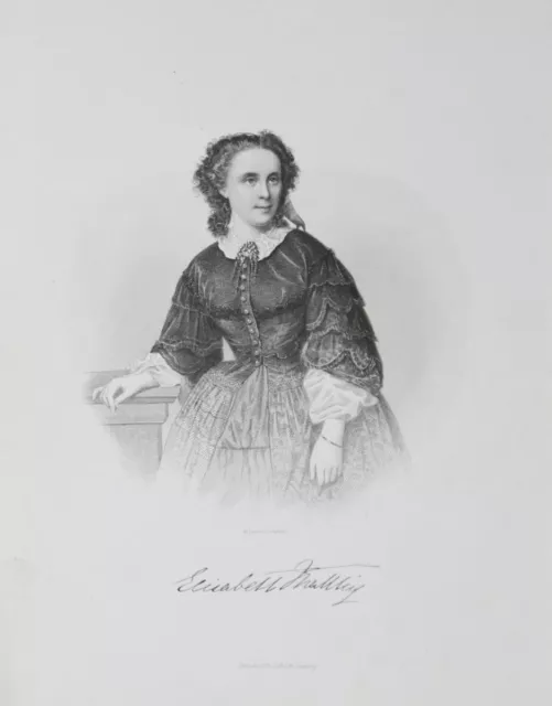 Elisabeth Matthig (um 1850) Portrait Stahlstich von Weger (ca. 1860)