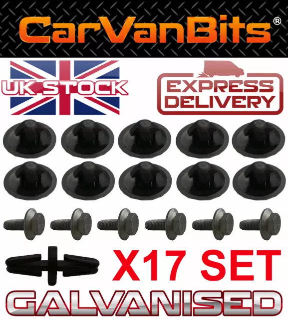 For Vw Transporter T5 T6 03- Undertray Under Engine Fitting Kit Cover Fixing