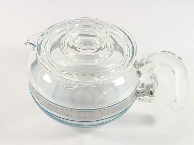 Vintage Pyrex Coffee Teapot 6 Cup Glass & Stainless Flameware Classic Tea Vintage Pyrex Coffee Teapot 6 Cup Glass & Stainless Flameware Classic Tea
