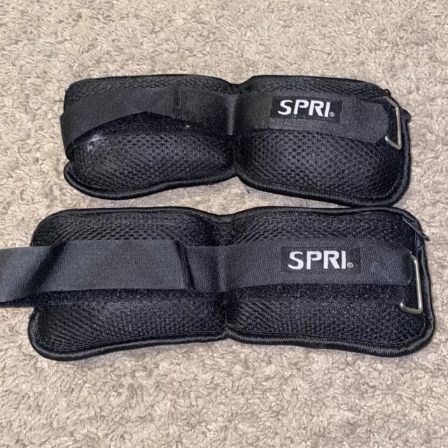 SPRI 2.9LB Each Pair of Ankle Weights Adjustable HEAVY! Black! SEE!