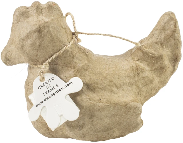 Estatuilla de papel maché Decopatch de 4,5" gallina ponedora