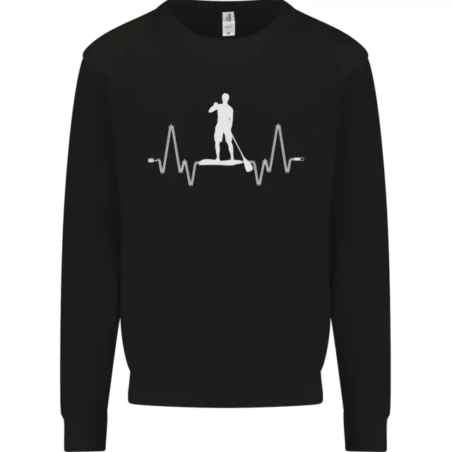 Paddleboard Pulse Paddle Boarding ECG Kids Sweatshirt Jumper