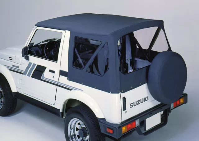 Passend für Suzuki Samurai SJ 410 413 Dach schwarz Top Ersatzhülle Softtop Plane