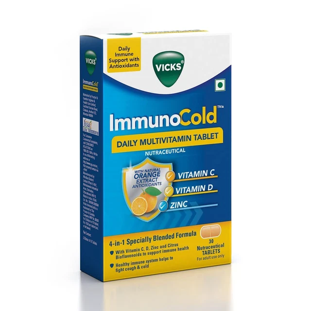 VICKS IMMUNOCOLD 30S Pack, Daily MultiVitamin Tablet, with Vitamin C