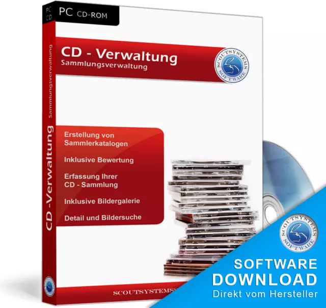 CD Verwaltung, Musik, Hörbücher archivieren,sammeln,Sammler Software Programm