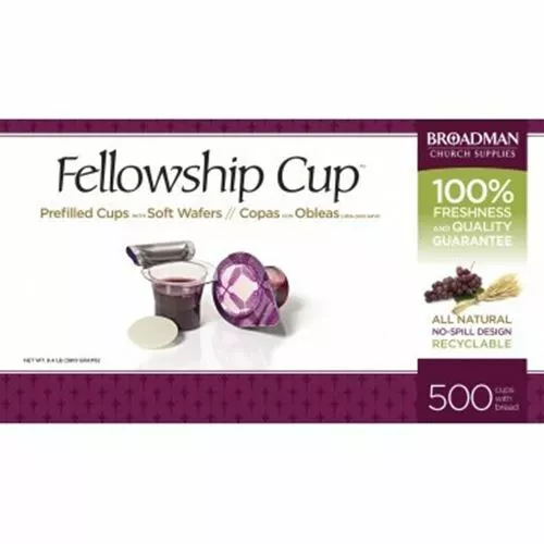 Fellowship Cup Box Of 500 - Prefilled Communion Bread & Cup