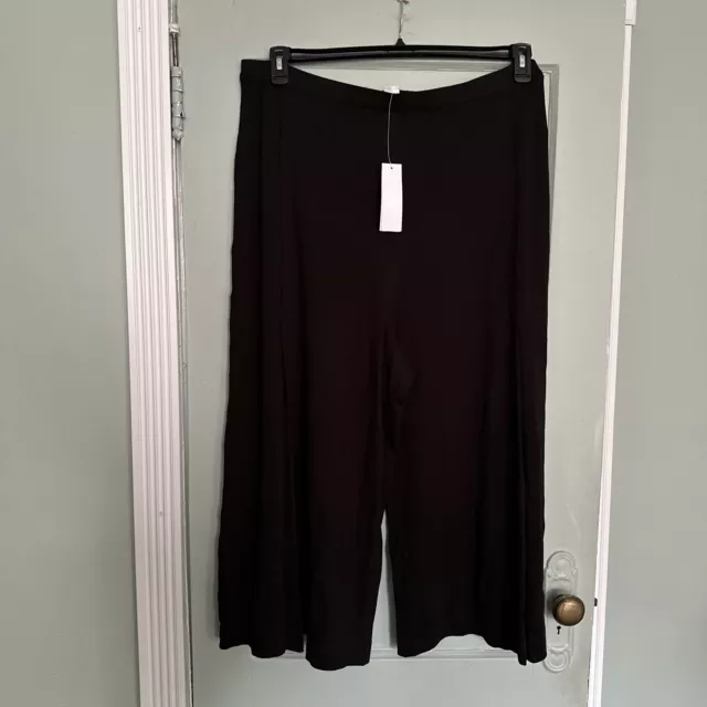 SALE!!! Joan Vass 3x Culottes black cotton