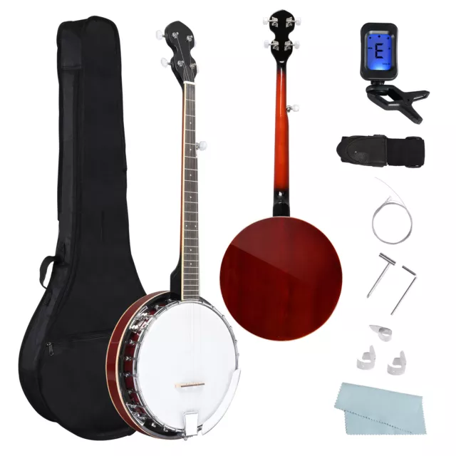 5-String Banjo - Full Size w/ Closed Back, Mahogany Resonator, Geared 5th Tuner