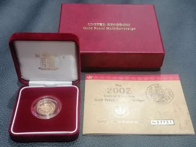 2002 The Queens Golden Jubilee Gold Proof Half Sovereign Royal Mint Certificate