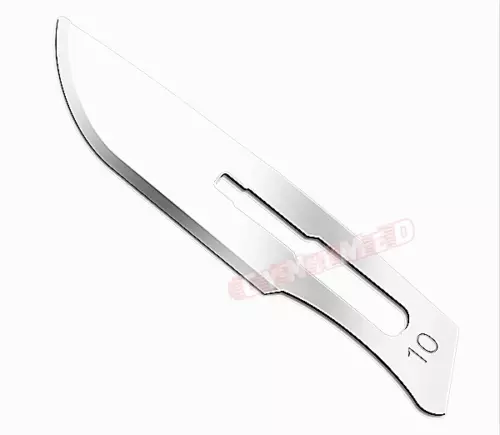 50 Pcs  Surgical Sterile Scalpel Handle Blades #10 Surgical Blades