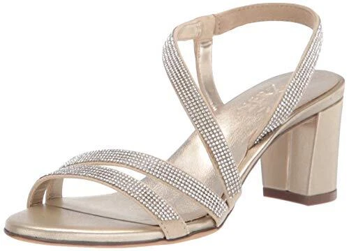 Naturalizer Womens Vanessa2 Rhinestone Embellished Strappy Heeled Sandal Cham...