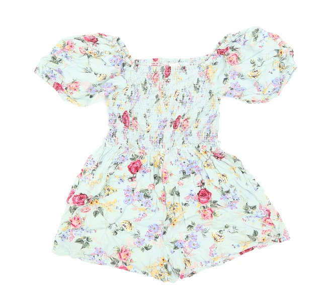 Maglione NEXT bambina verde macchiata viscosa pezzo unico taglia 10 anni