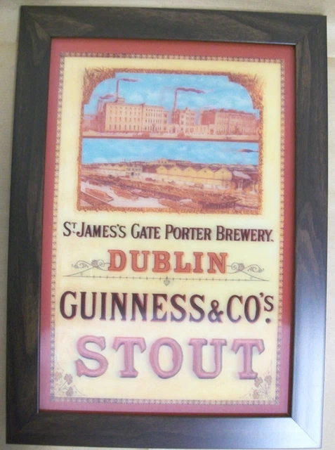 Quadretto 3D Ufficiale Guinness Idea Regalo