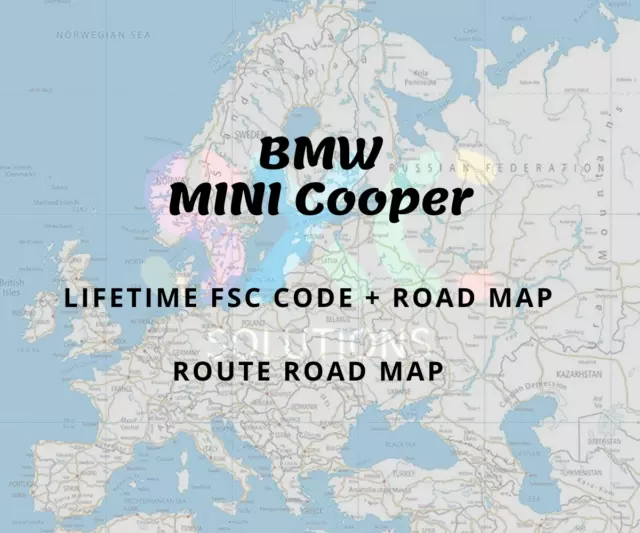 Europe West/East Route 2024-1 Road Map + FSC Code BMW MINI