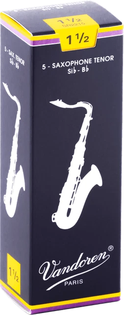 boite 5 anches saxophone Tenor VANDOREN sIb TRADITIONNELLES SR 2215 - force 1,5